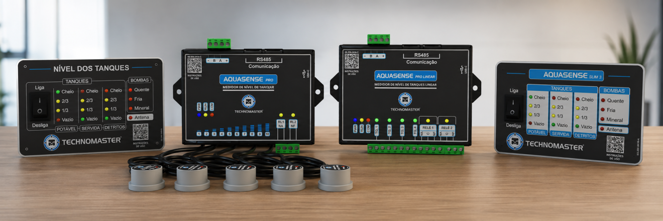Medi��o de n�vel de tanques: como escolher entre INT3, Aquasense Slim, Aquasense PRO e Aquasense PRO Linear