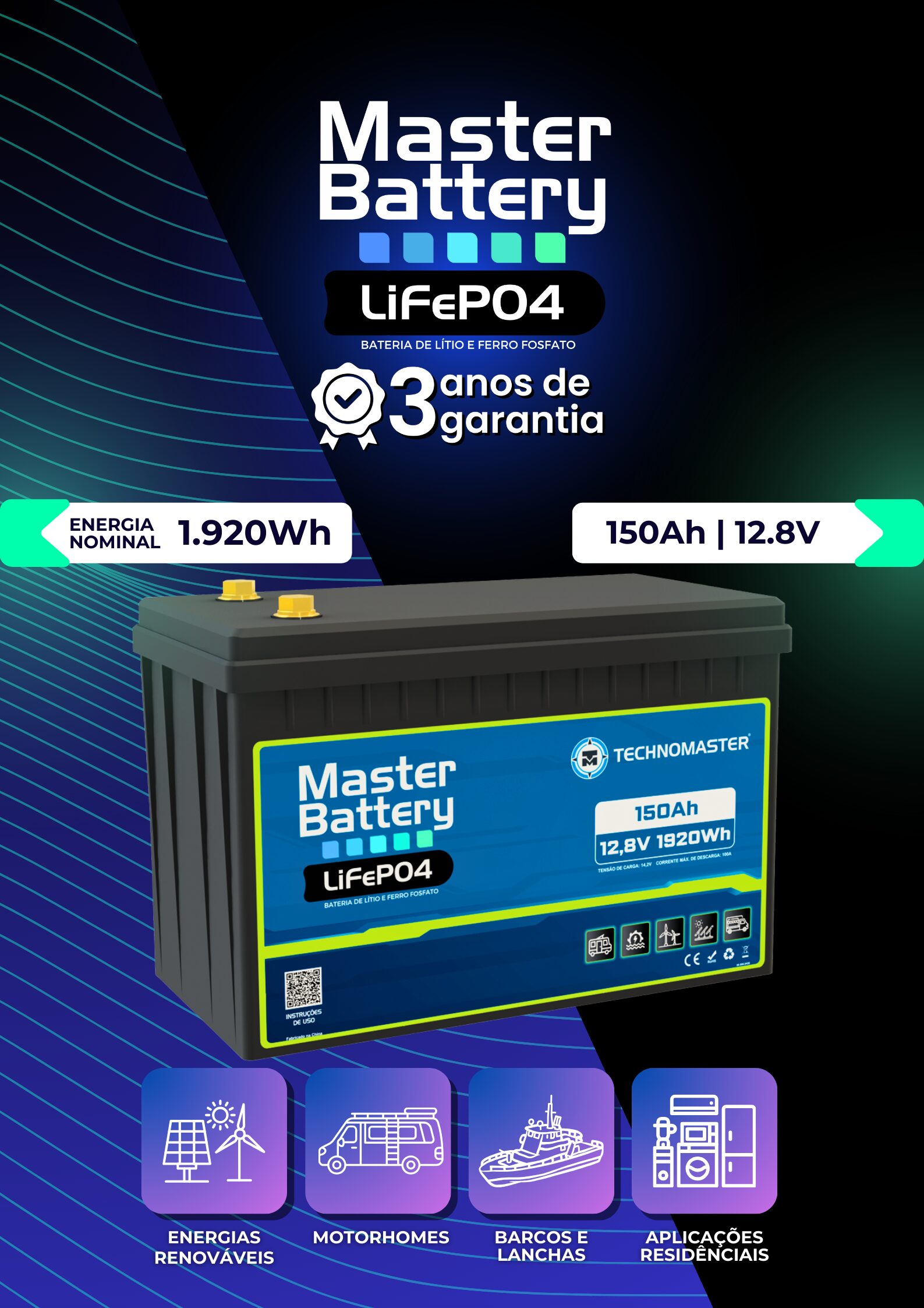 Master Battery LiFePO4 - 12V | 150Ah