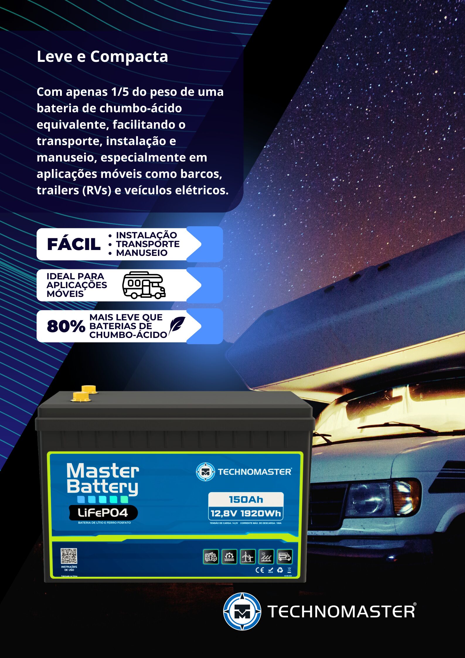 Master Battery LiFePO4 - 12V | 150Ah