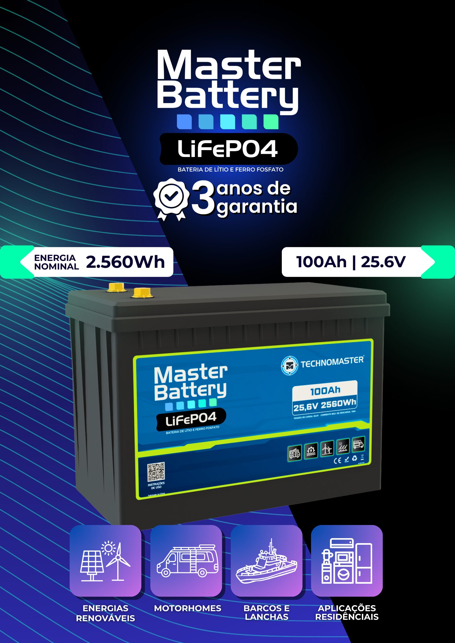 Master Battery LiFePO4 - 24V | 100Ah