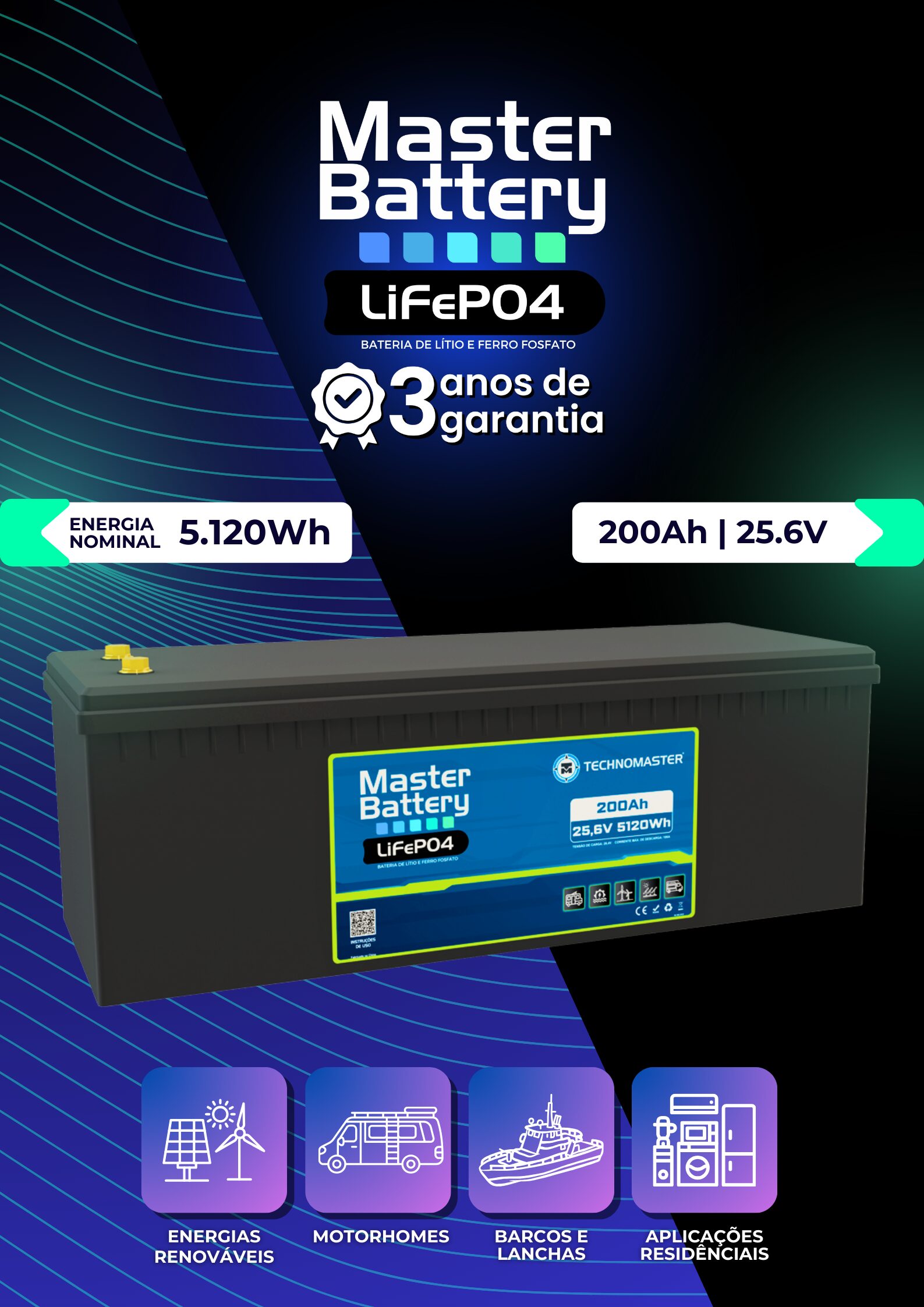 Master Battery LiFePO4 - 24v | 200Ah