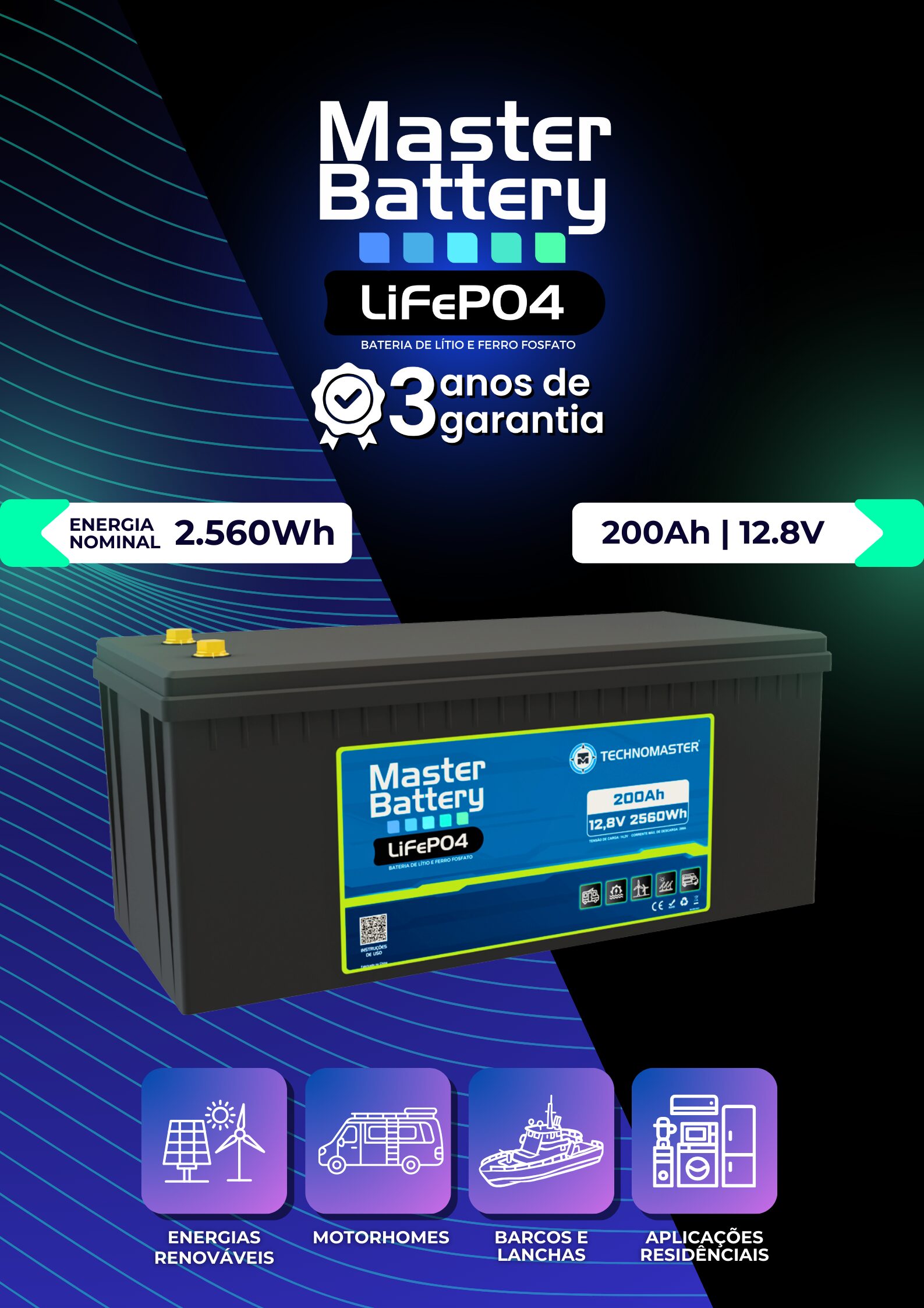 Master Battery LiFePO4 - 12V | 200Ah