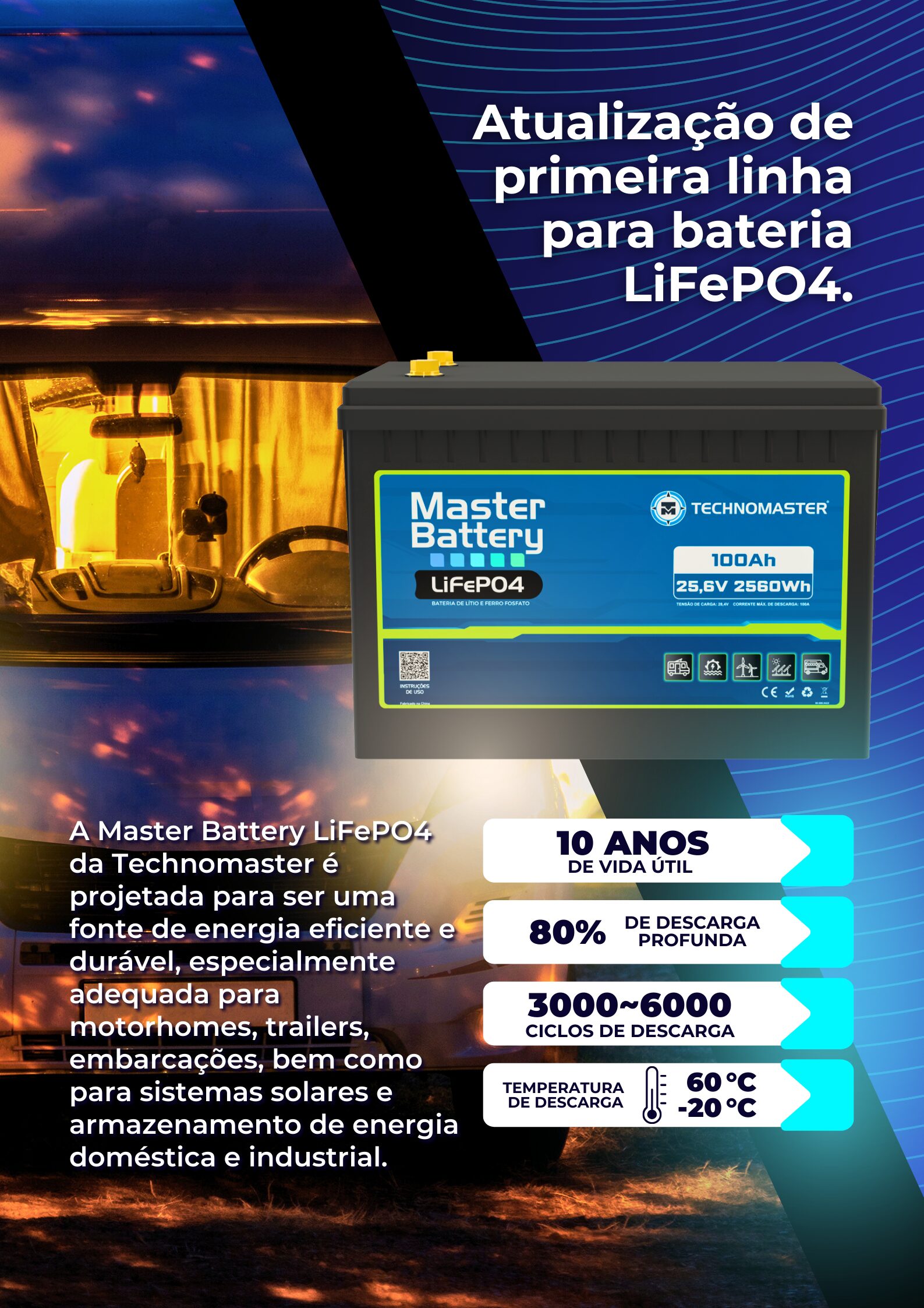 Master Battery LiFePO4 - 24V | 100Ah