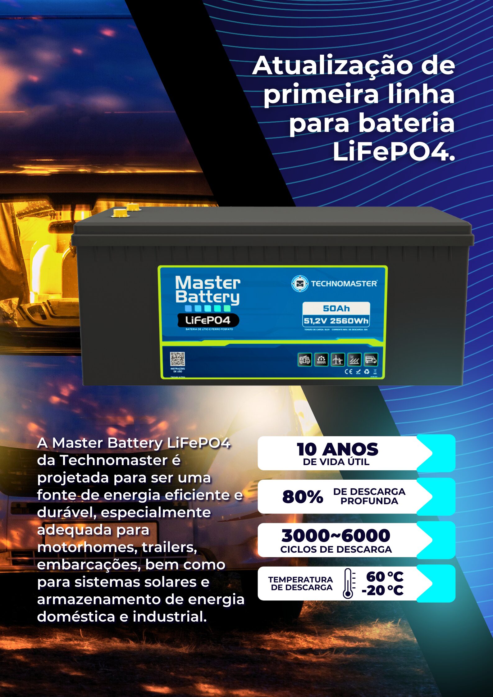 Master Battery LiFePO4 - 48V | 50Ah