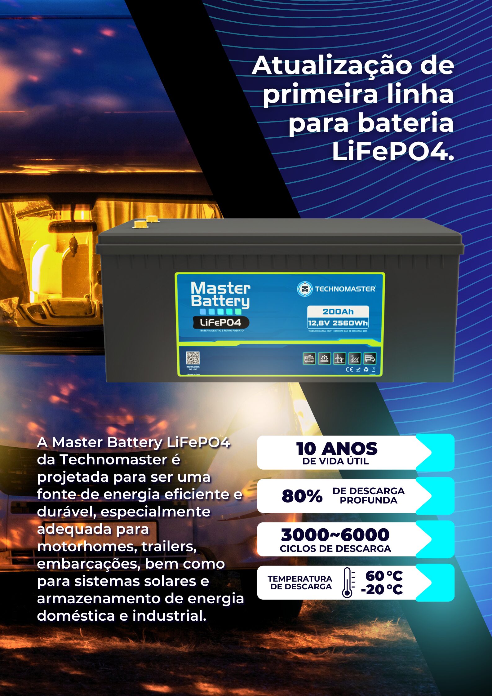 Master Battery LiFePO4 - 12V | 200Ah