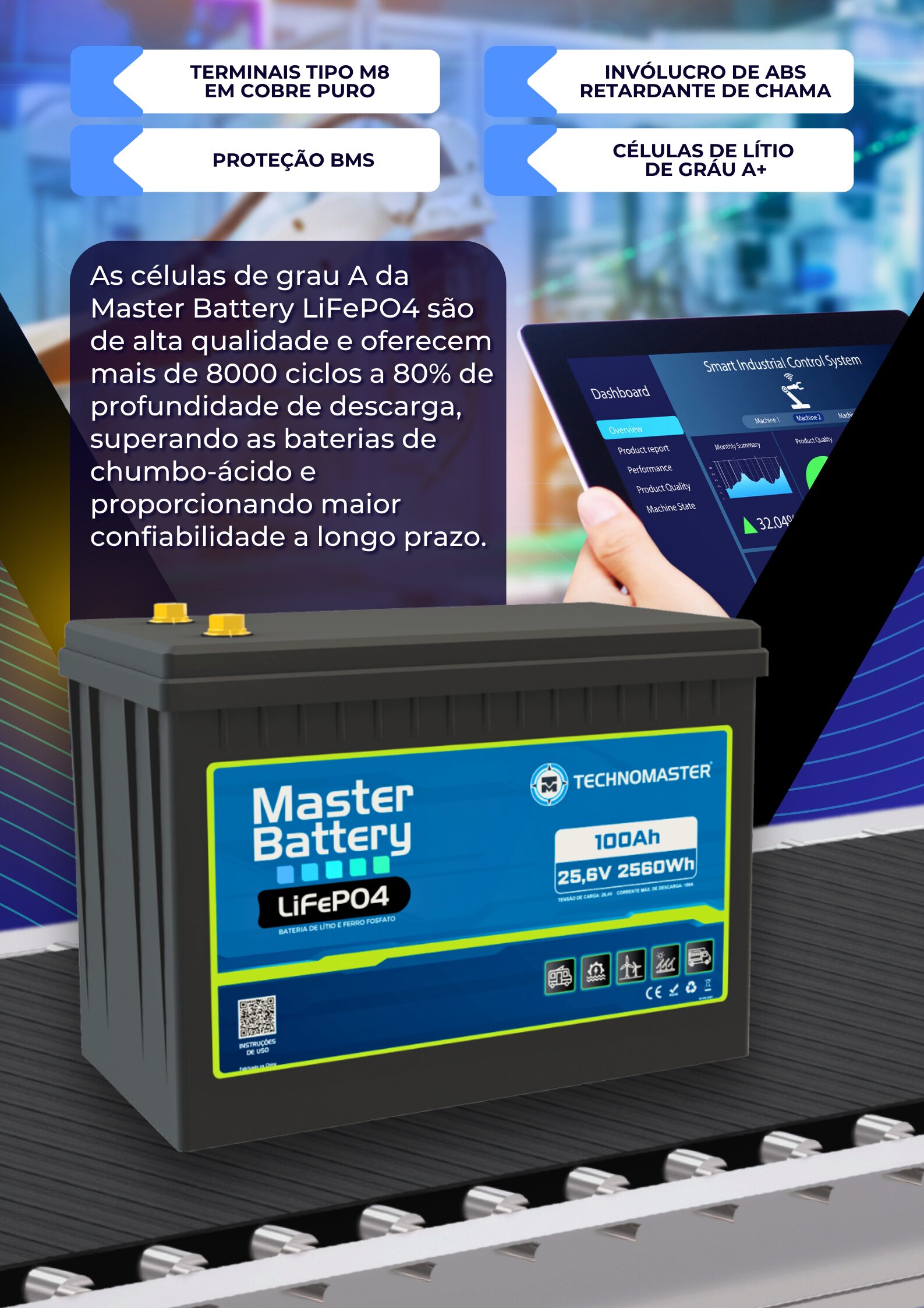 Master Battery LiFePO4 - 24V | 100Ah