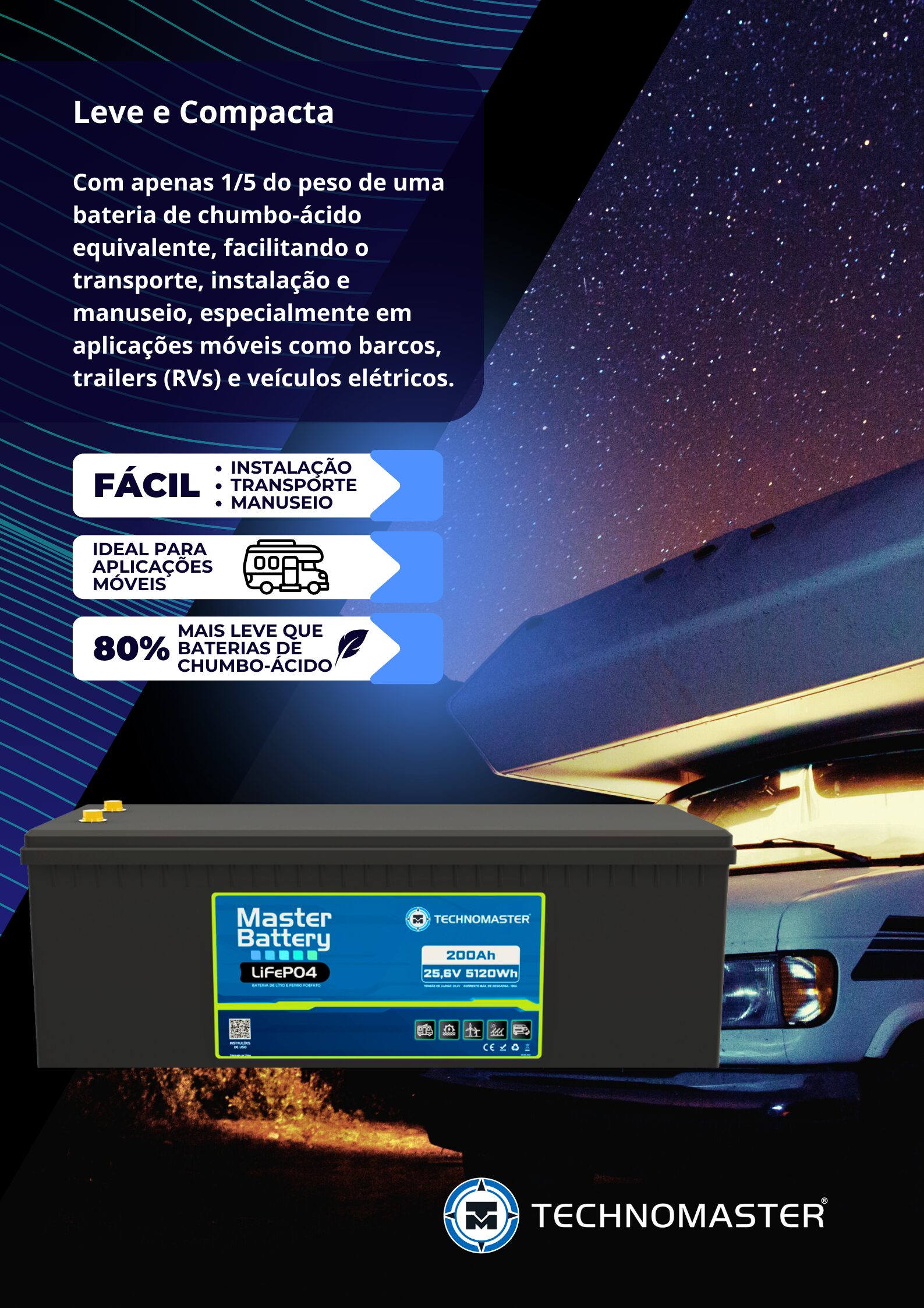 Master Battery LiFePO4 - 24v | 200Ah