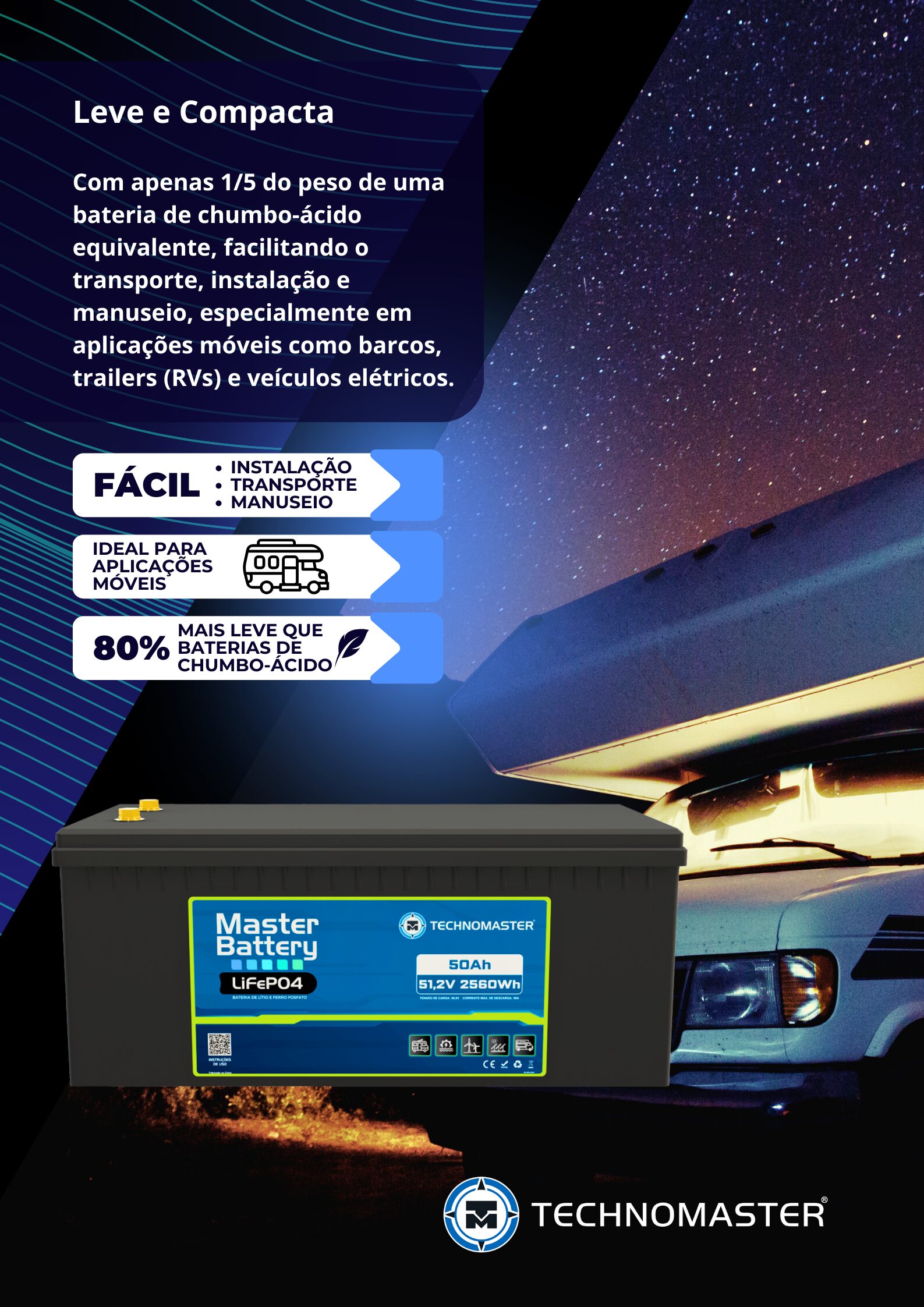 Master Battery LiFePO4 - 48V | 50Ah