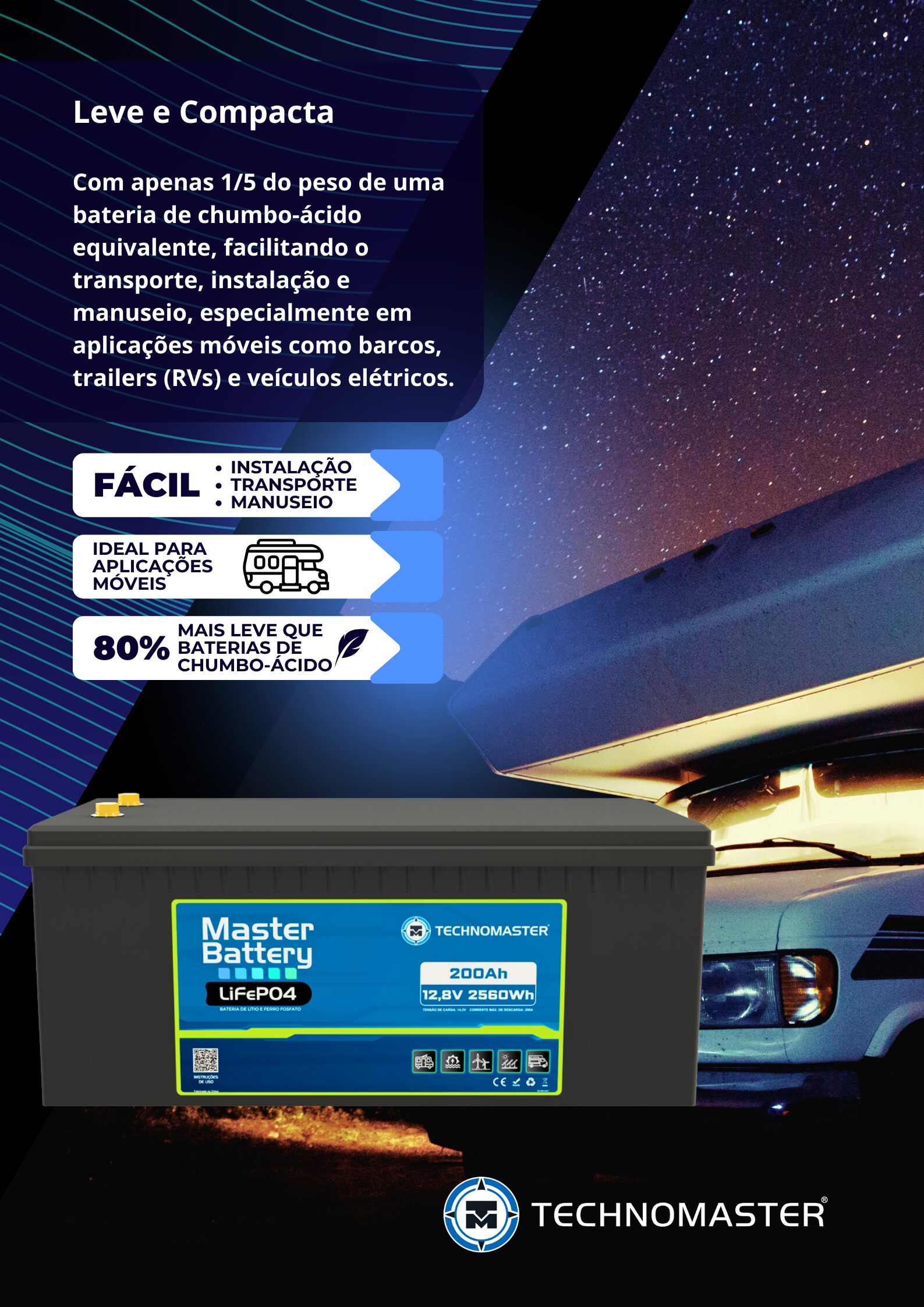 Master Battery LiFePO4 - 12V | 200Ah