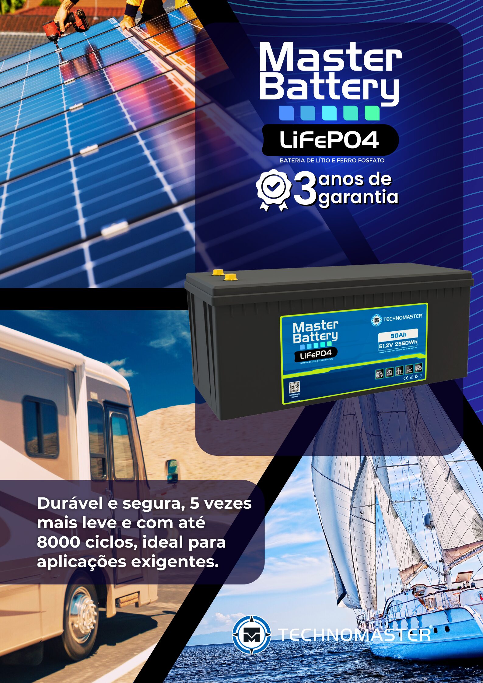 Master Battery LiFePO4 - 48V | 50Ah