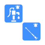 Alerta de bomba d'agua e antena